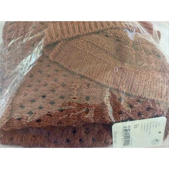 Free People Beach XS NWT Mini Skirt & Vest Set Crochet Mairead Fauxchet Brown 🤎 - Picture 5 of 5